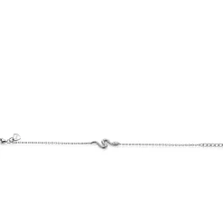 ZINZI zilveren armband met elegante slang, witte zirkonia's ZIA2721