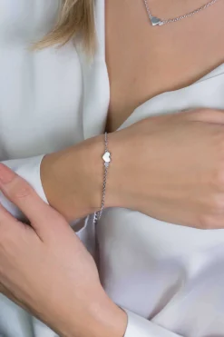 ZINZI zilveren armband met hartjes zirconia's/zilver 18-20cm ZIA2137