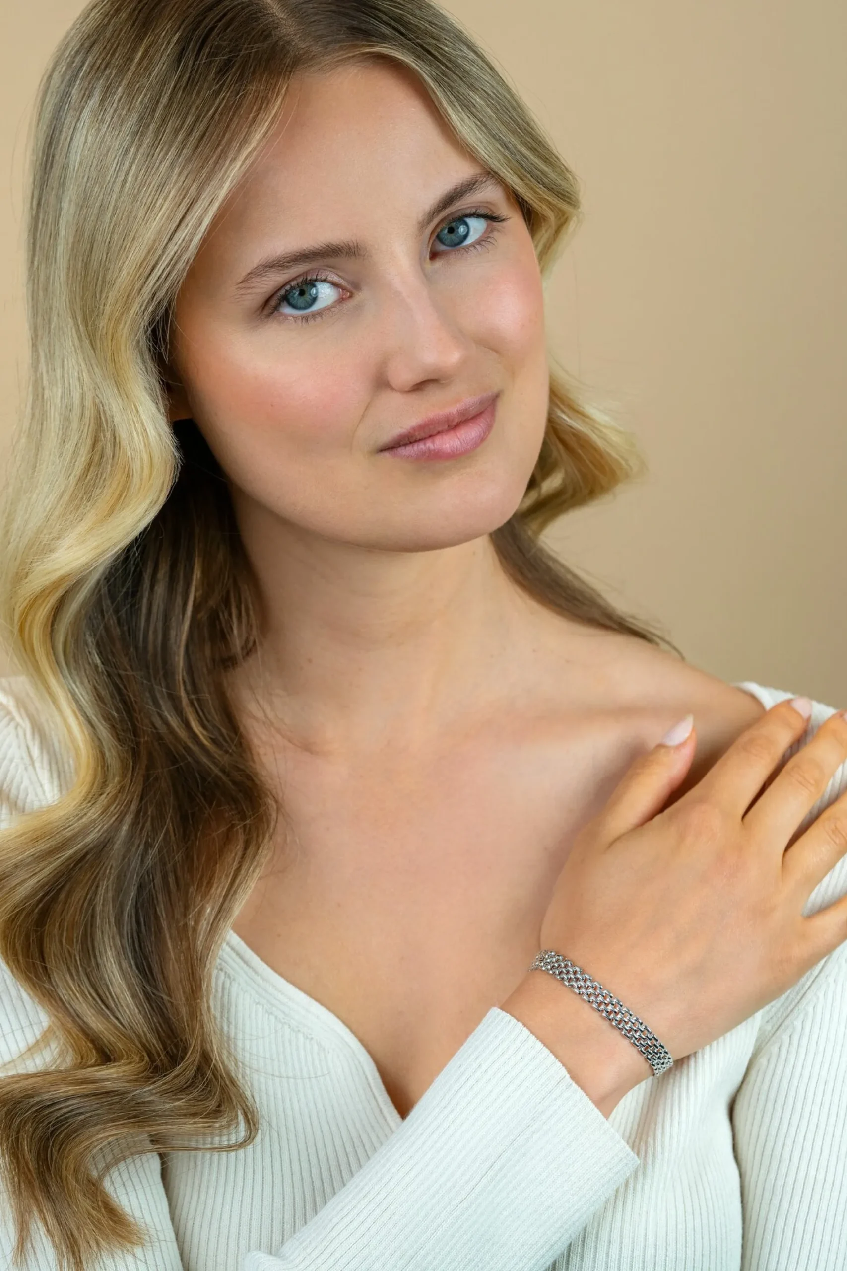 ZINZI zilveren armband met 8mm brede rolex-style schakel 16,5-20cm ZIA2289