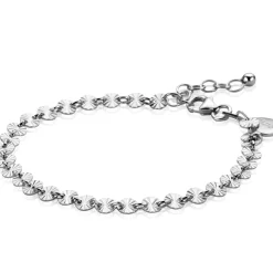ZINZI zilveren armband met ronde schakels zonnestralen 4,3mm breed ZIA2272