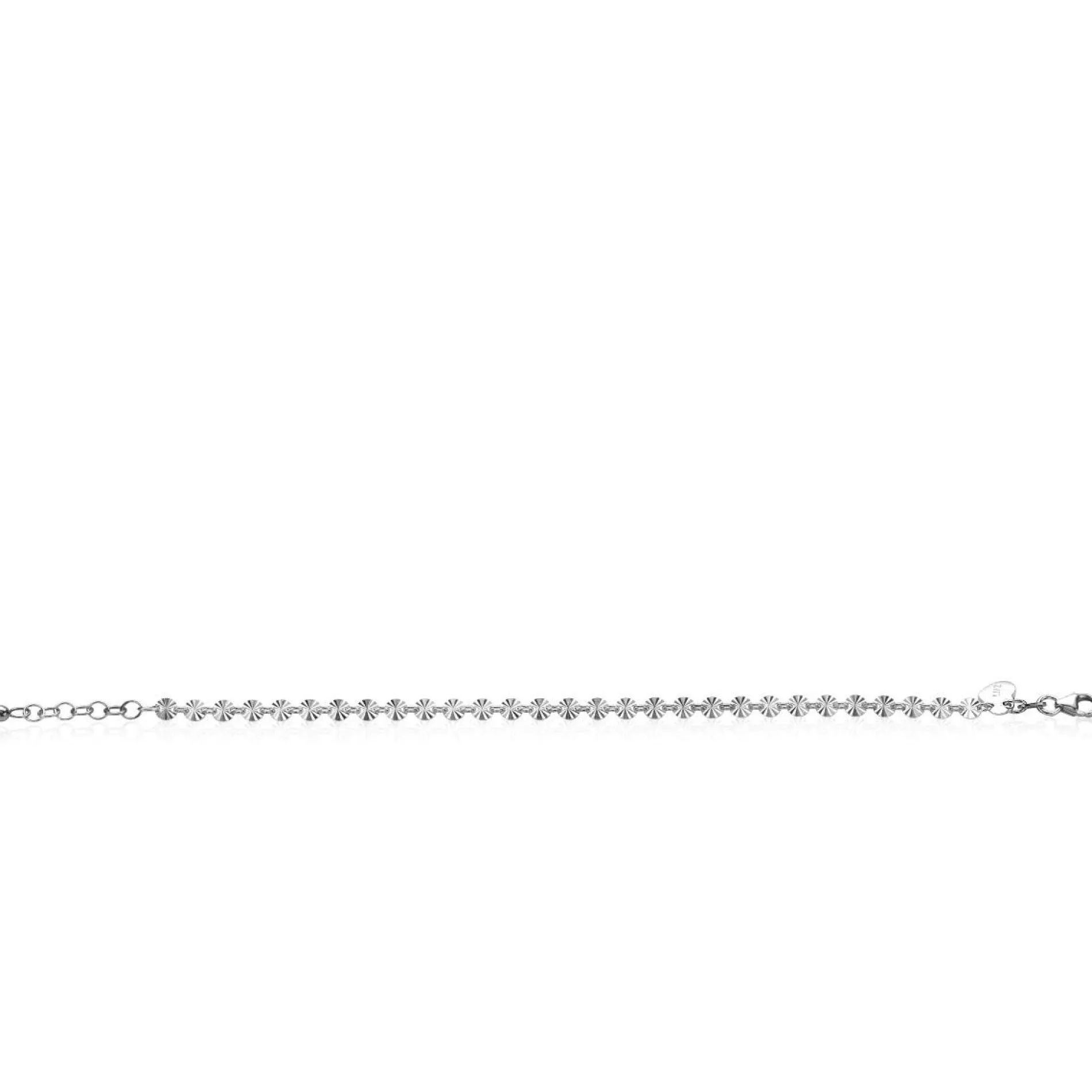 ZINZI zilveren armband met ronde schakels zonnestralen 4,3mm breed ZIA2272