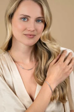 ZINZI zilveren armband met ronde schakels zonnestralen 4,3mm breed ZIA2272