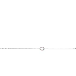ZINZI zilveren armband met open rondje 12mm bezet regenboog 17-20cm ZIA2170Z