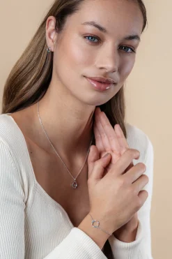 ZINZI zilveren armband met open rondje 12mm bezet regenboog 17-20cm ZIA2170Z