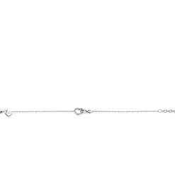 ZINZI zilveren armband met Infinity teken verbonden met een open hart, bezet met witte zirconia's 17-19cm ZIA2596