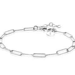 ZINZI zilveren armband met trendy paperclip schakels van 3,4mm breed ZIA1992