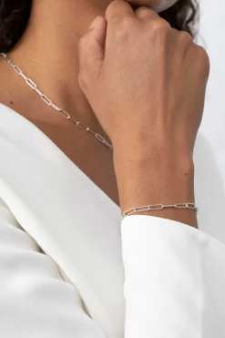 ZINZI zilveren armband met trendy paperclip schakels van 3,4mm breed ZIA1992