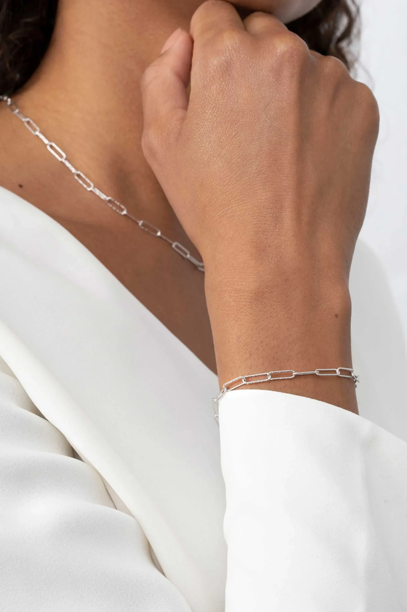 ZINZI zilveren armband met trendy paperclip schakels van 3,4mm breed ZIA1992
