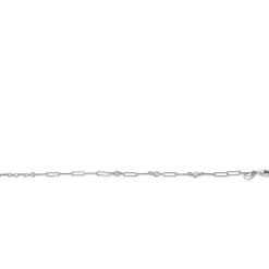 ZINZI zilveren armband paperclip schakel rond zirconia 17-20 cm ZIA2079