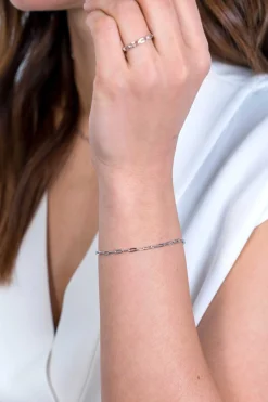 ZINZI zilveren armband paperclip schakel 2,5mm breed 17-20cm ZIA2150