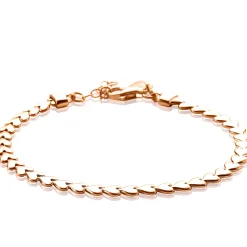 ZINZI zilveren armband rosé verguld hartjes 4,5mm breed ZIA1798R