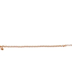 ZINZI zilveren armband rosé verguld hartjes 4,5mm breed ZIA1798R
