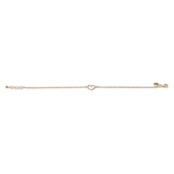 ZINZI zilveren armband rosé verguld met open hartje ZIA1420R