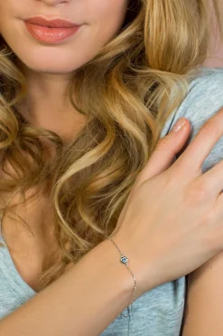 ZINZI zilveren armband rond wit ZIA1393