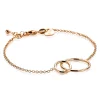ZINZI zilveren armband rosé verguld ronde vormen 16-19cm ZIA1278R