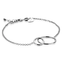 Zinzi zilveren armband ronde vormen 16-19cm ZIA1278