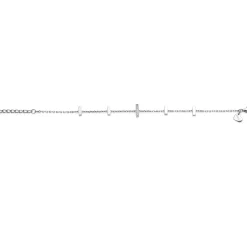ZINZI zilveren armband staafjes wit ZIA1762