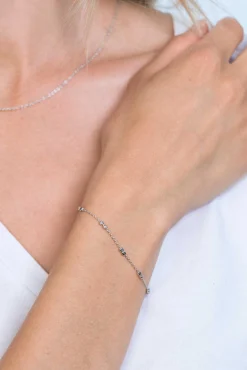 ZINZI zilveren armband vierkante blokjes 17-20cm ZIA2218