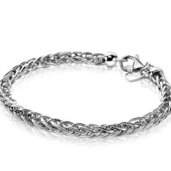 ZINZI zilveren armband vossenstaart 5mm breed 19cm ZIA2214