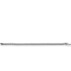 ZINZI zilveren armband vossenstaart 5mm breed 19cm ZIA2214