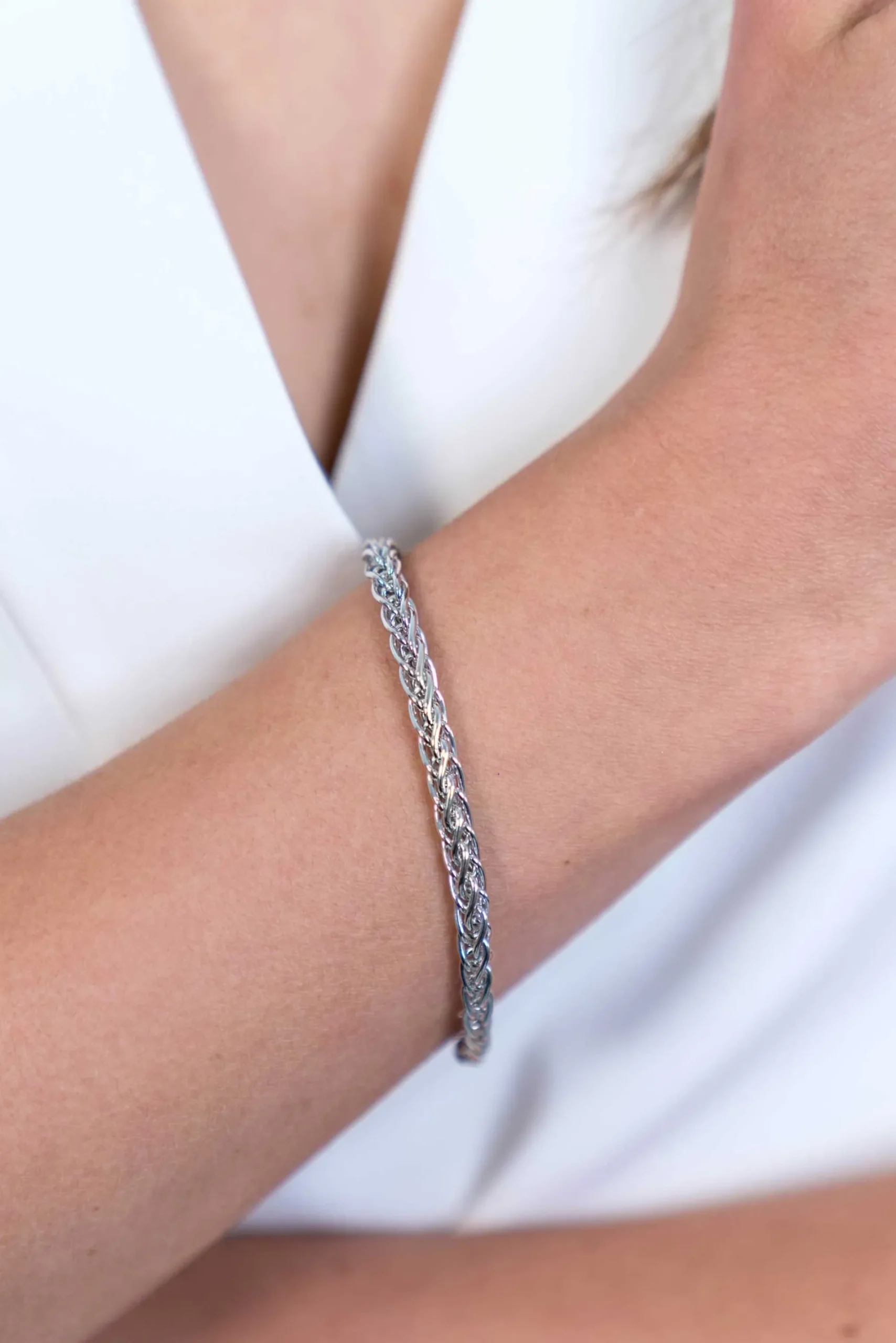 ZINZI zilveren armband vossenstaart 5mm breed 19cm ZIA2214