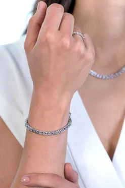 ZINZI zilveren armband vossenstaart 5mm breed 19cm ZIA2214