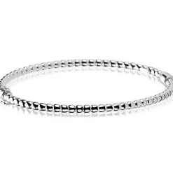 ZINZI zilveren bangle armband met bolletjes-motief 3mm en luxe scharniersluiting ZIA2755