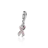Zinzi zilveren bedel Pink Ribbon roze CHARMS209