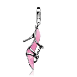 Zinzi zilveren bedel sandaal roze CHARMS162