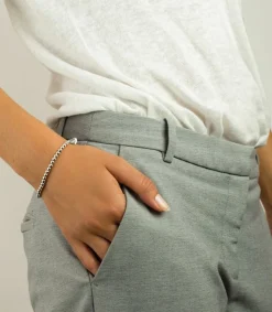 Zinzi zilveren bolletjes armband 4mm breed 17-20cm ZIA1010