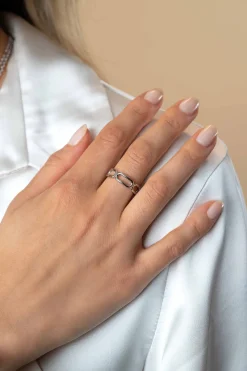 ZINZI zilveren brede ring met grote ovale schakels 6mm breed ZIR2567