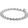ZINZI zilveren brede rolex-style schakel-armband 8mm breed 19cm ZIA2764