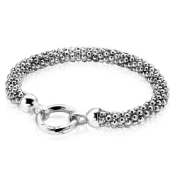 Zinzi zilveren brede schakel armband 7mm breed, lengte 19cm ZIA733