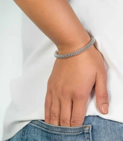 Zinzi zilveren brede schakel armband 7mm breed, lengte 19cm ZIA733