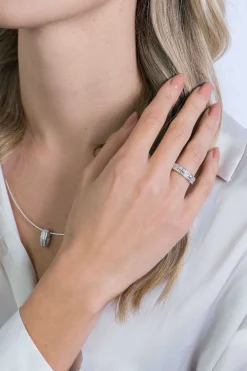 ZINZI zilveren chique ring bezet met verschillende vormen witte zirconia's ZIR2118