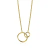 ZINZI zilveren collier geel verguld ronde vormen 42-45cm ZIC1278G