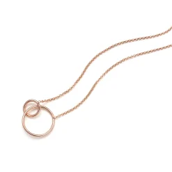 ZINZI zilveren collier rosé verguld ronde vormen 42-45cm ZIC1278R