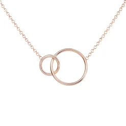 ZINZI zilveren collier rosé verguld ronde vormen 42-45cm ZIC1278R