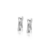 ZINZI zilveren creolen kruislings glad wit 15x5mm ZIO1569