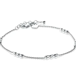 ZINZI zilveren enkelband ovaaltjes 23+4cm ZIE1809