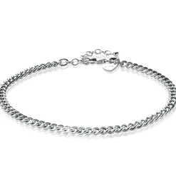 ZINZI zilveren enkelband gourmet 23+4cm ZIE1414