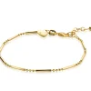 ZINZI zilveren fantasie armband 14K geel verguld staafjes ZIA1452G