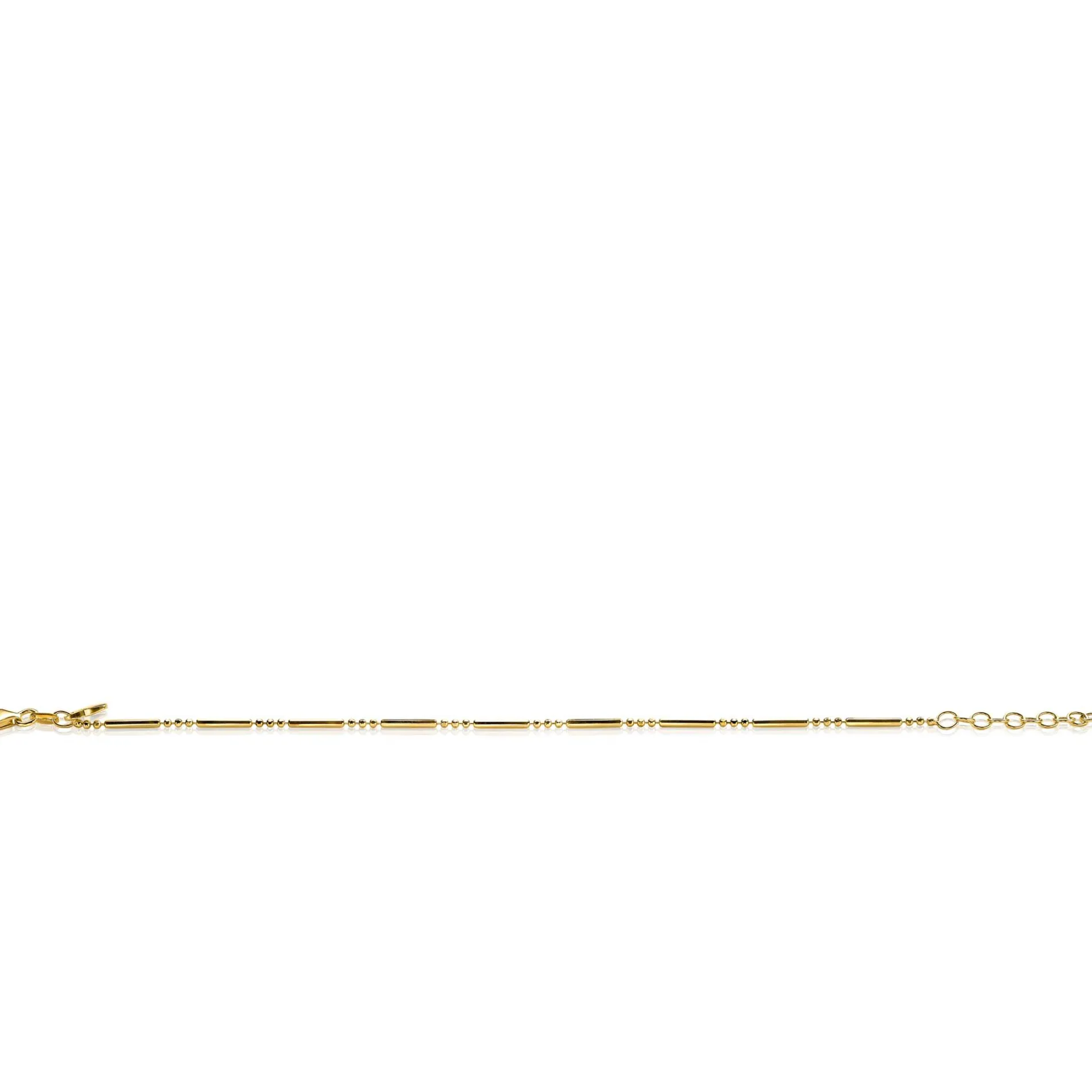 ZINZI zilveren fantasie armband 14K geel verguld staafjes ZIA1452G