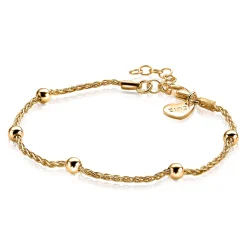 ZINZI zilveren fantasie armband geel verguld 17,5-20,5cm ZIA1128G