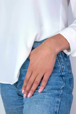 ZINZI zilveren fantasie armband geel verguld 17,5-20,5cm ZIA1128G
