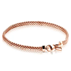 ZINZI zilveren fantasie armband rosé verguld 18,5cm ZIA878R