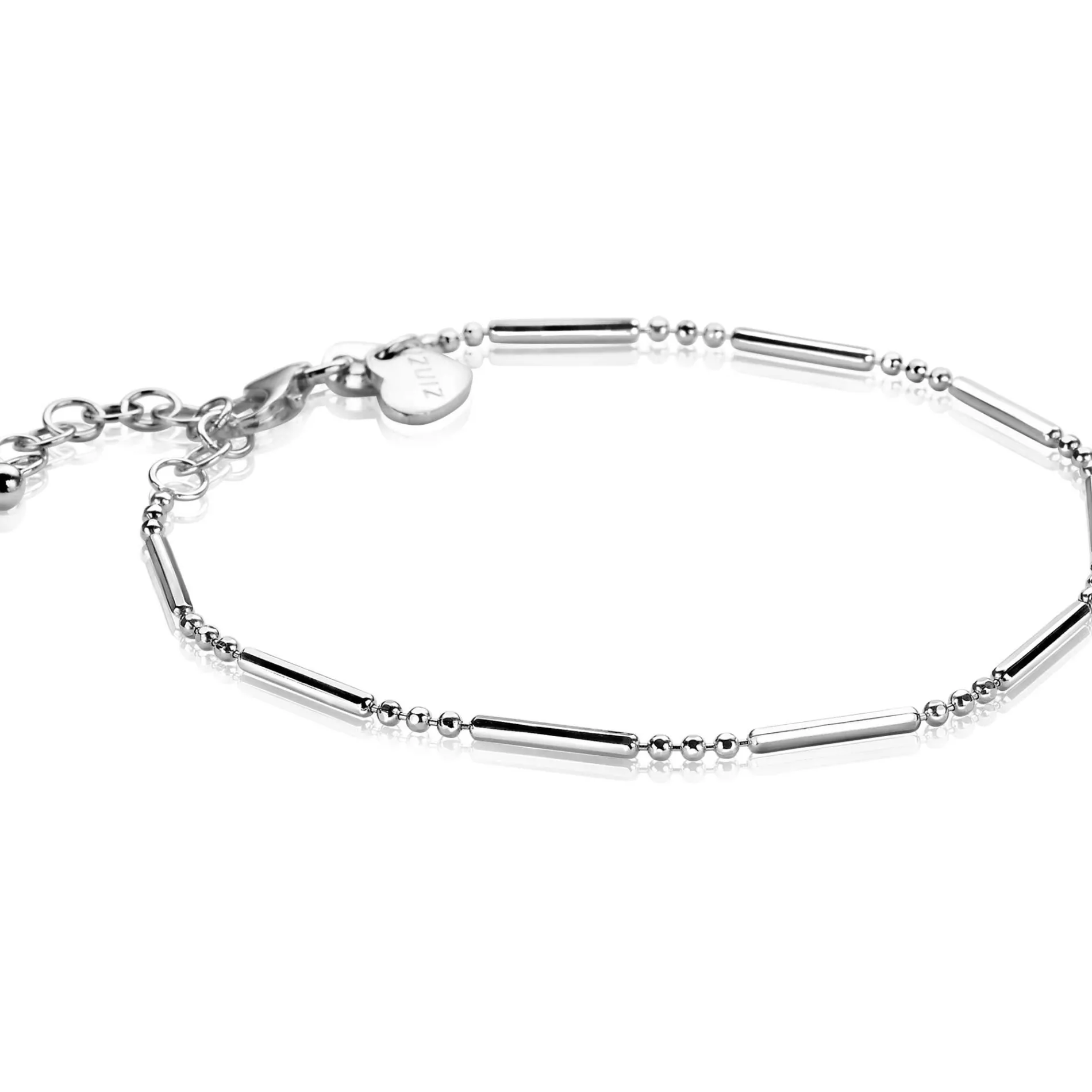 ZINZI zilveren fantasie armband met staafjes ZIA1452