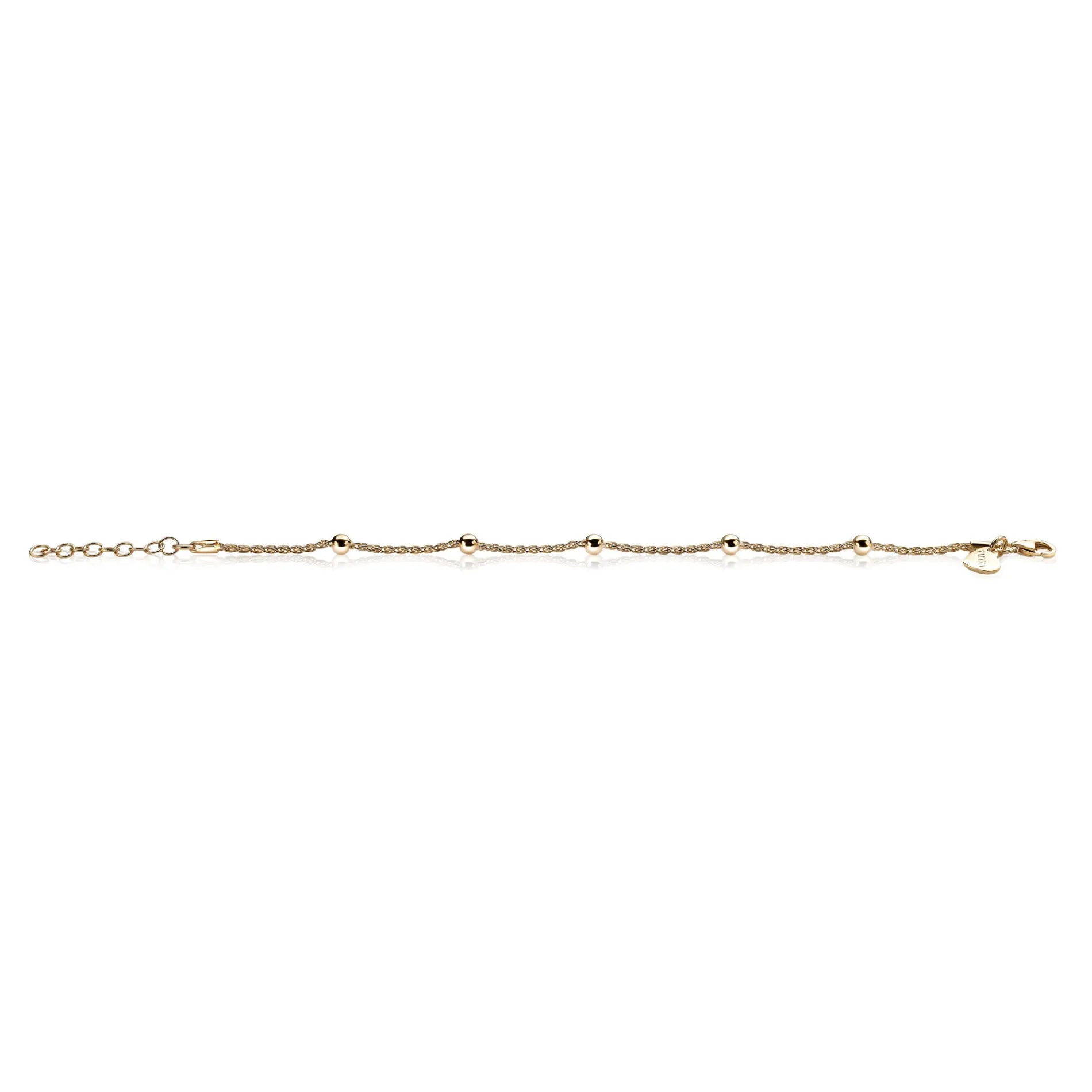 ZINZI zilveren fantasie armband rosé verguld 17,5-20,5cm ZIA1128R