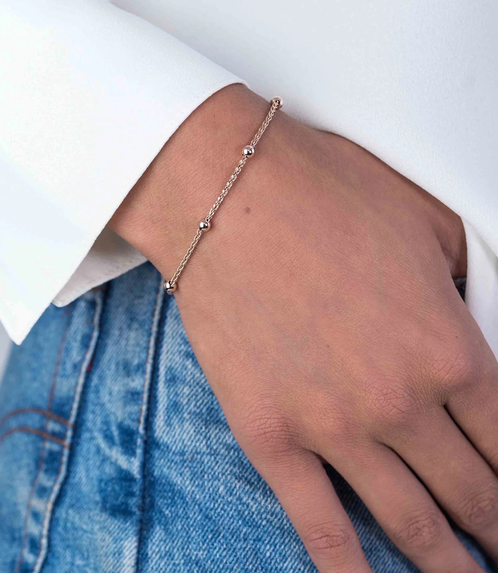 ZINZI zilveren fantasie armband rosé verguld 17,5-20,5cm ZIA1128R