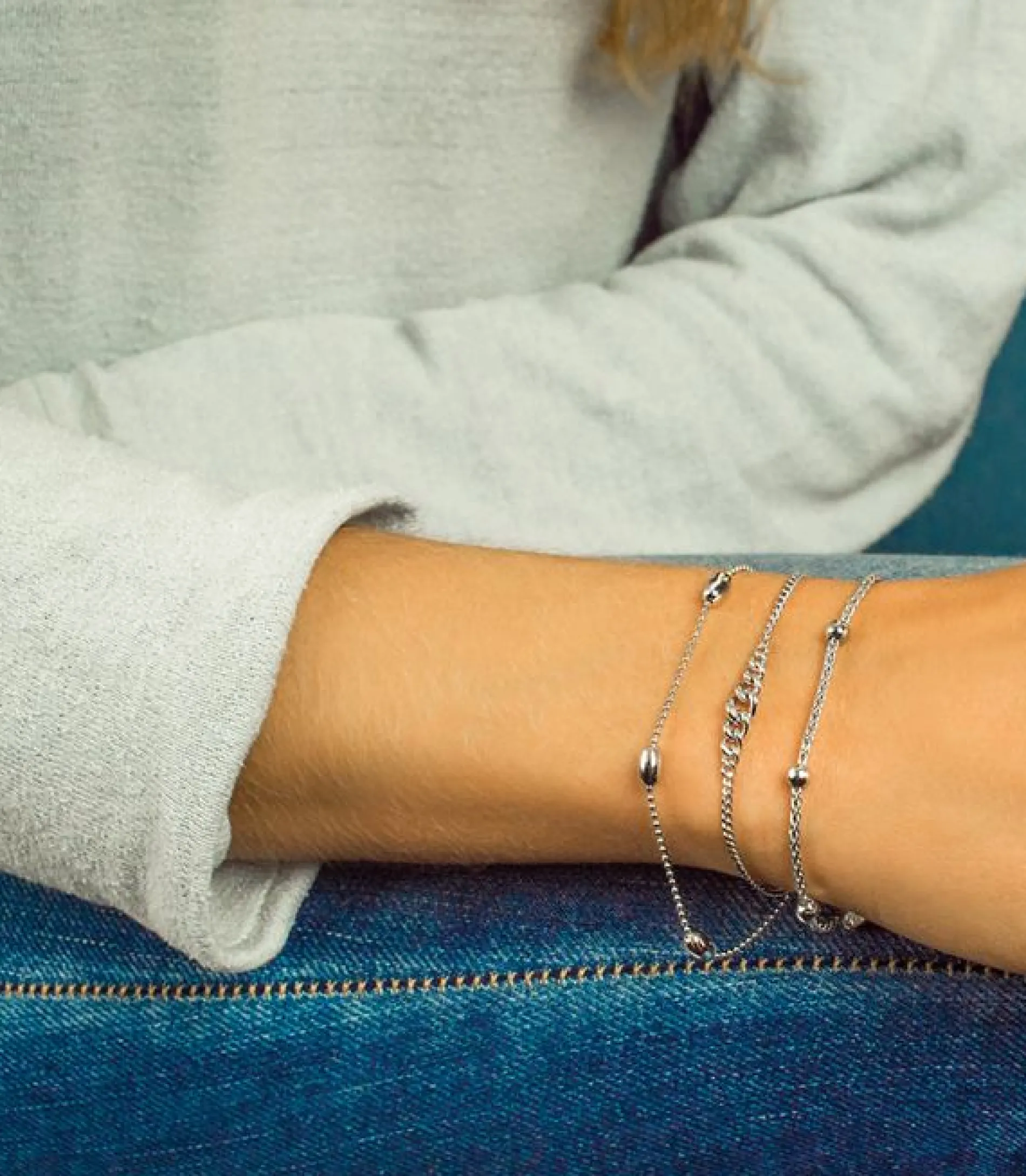 ZINZI zilveren fantasie armband 17,5-20,5cm ZIA1128